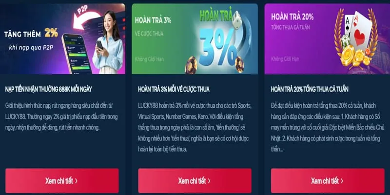 Các sản phẩm cá cược đa dạng tại vf88